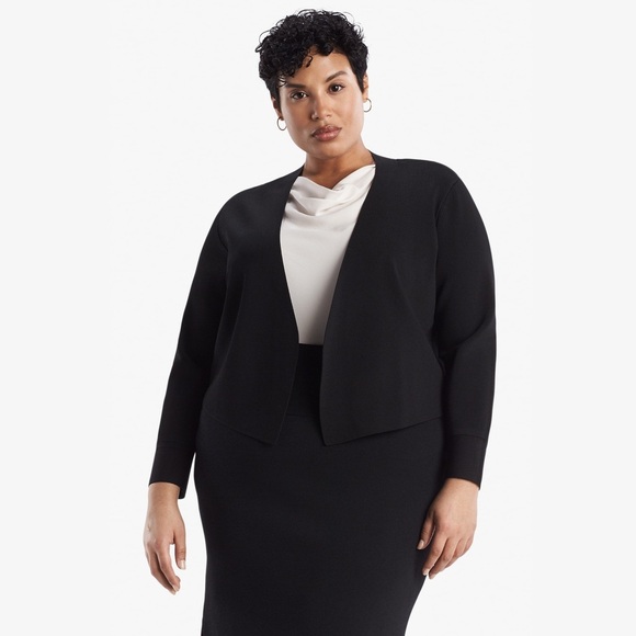 M.M.LaFleur The Sant Ambroeus Jardigan Open‎ Jacket Cardigan Black Size Large - Picture 4 of 10